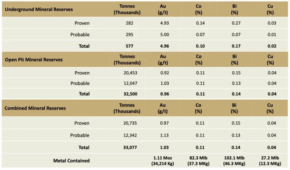 Mineral Reserves 